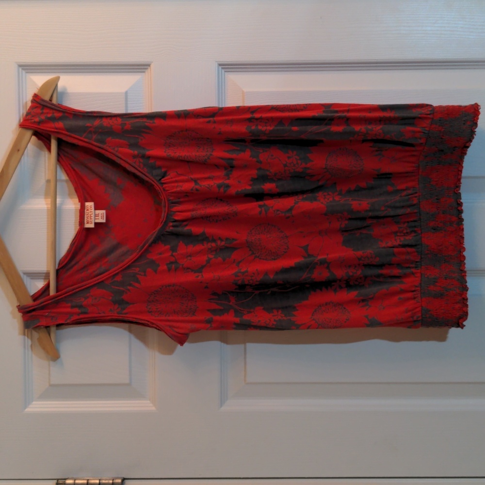 Mossimo Supply Co red and gray tank top women's size xl